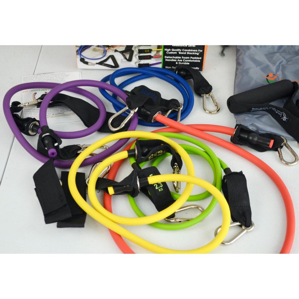 SmarterLife Products Premium Resistance Band Set of 5 New - Picture 3 of 5